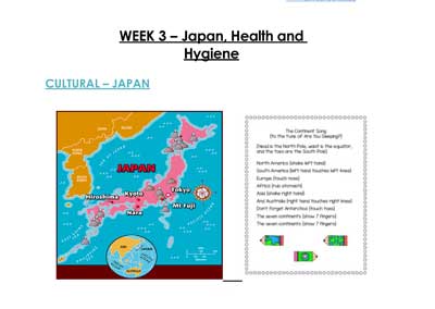 Week 3 – Japan, Health and Hygiene